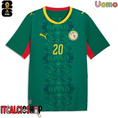 Senegal Iliman Ndiaye #13 Seconda Maglia Mondiali 2026 Manica Corta